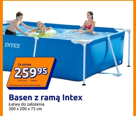 Basen z ramą Intex 300x200x75 cm promocja w Action