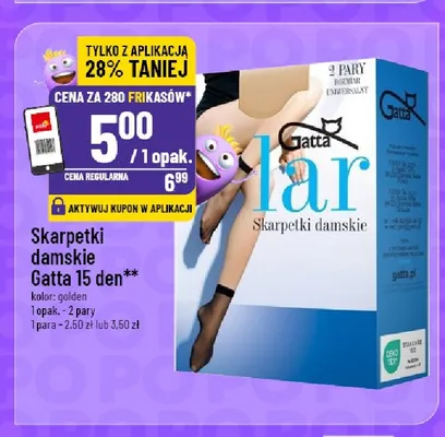 Skarpetki damskie Gatta Laura 2-pak 15 den promocja w POLOmarket