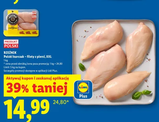 Filety z piersi kurczaka XXL Rzeźnik promocja w Lidl