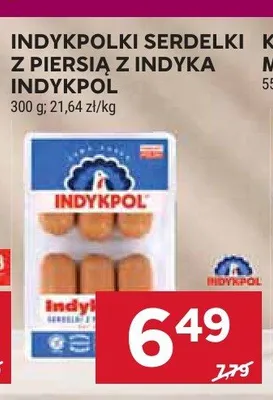 Indykpolki serdelki z piersią z indyka Indykpol promocja w Stokrotka