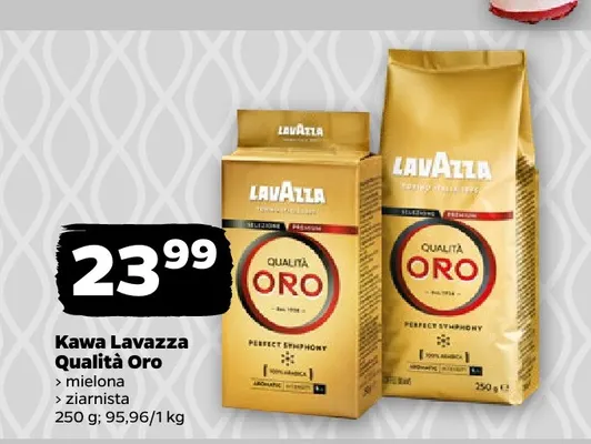 Kawa ziarnista Lavazza Qualità Oro promocja w Netto