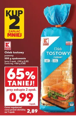 Chleb tostowy pszenny K-Classic promocja w Kaufland