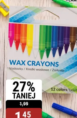 Kredki świecowe Astra Wax Crayons 12 szt. promocja w bi1