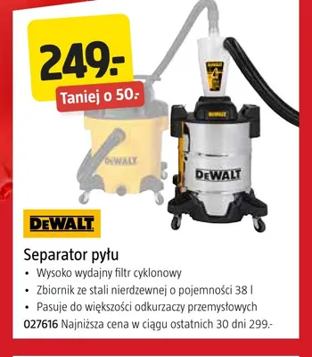 Separator pyłu DeWalt promocja w Jula