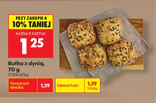 Bułka z dynią promocja w Biedronka