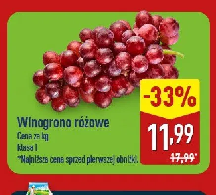 Winogrono różowe promocja w Aldi