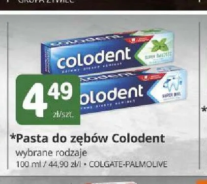 Pasta do zębów Colodent promocja w Marketvita