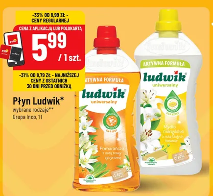 Płyn uniwersalny Pomarańcza z nutą trawy cytrynowej promocja w POLOmarket