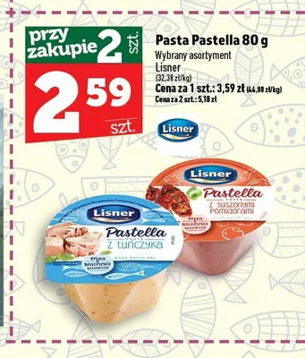 Pasta Pastella z tuńczykiem Lisner promocja w TOPAZ