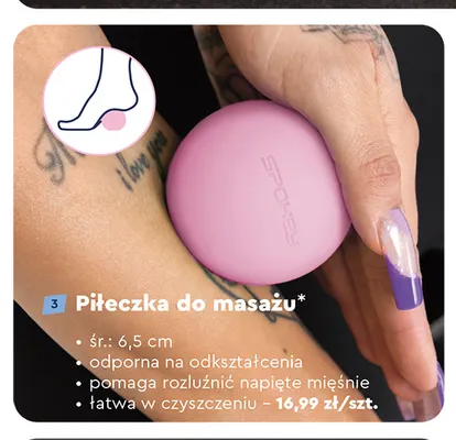 Piłeczka do masażu Spokey śr. 6,5 cm promocja w Biedronka