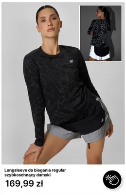 Longsleeve do biegania regular szybkoschnący damski 4F promocja w 4F
