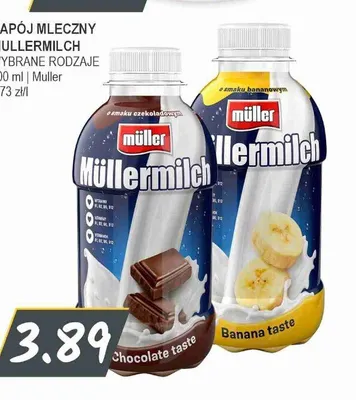 Napój mleczny Müllermilch o smaku bananowym promocja w Słoneczko