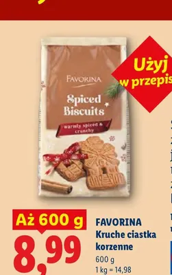 Kruche ciastka korzenne Favorina promocja w Lidl