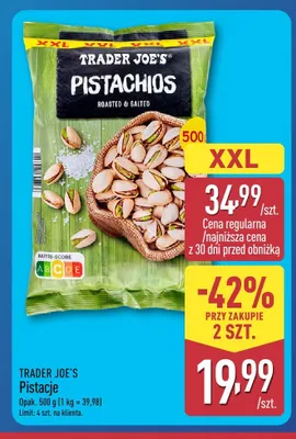 Pistacje XXL Trader Joe's promocja w Aldi