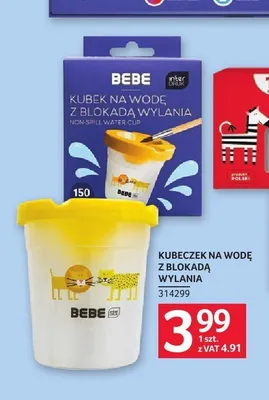 Kubeczek na wodę z blokadą wylania Interdruk Bebe promocja w Selgros