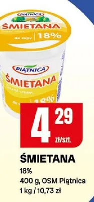 Śmietana 18% promocja w Chorten