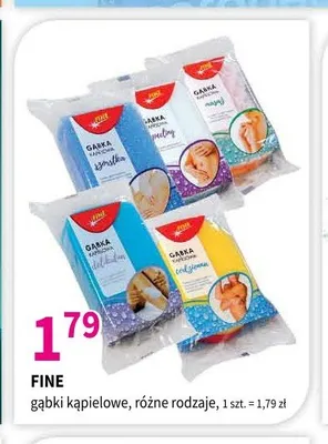 Gąbki kąpielowe Fine promocja w Drogerie Polskie