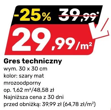 Gres techniczny promocja w Bricomarche