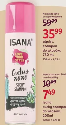 Suchy szampon do włosów Isana promocja w Rossmann