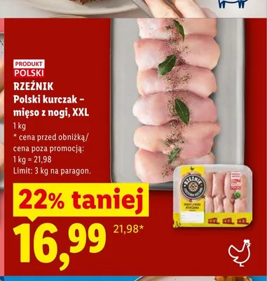 Polski kurczak - mięso z nogi XXL Rzeźnik promocja w Lidl