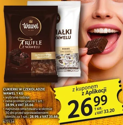 Cukierki w czekoladzie Wawel 1 kg promocja w Selgros