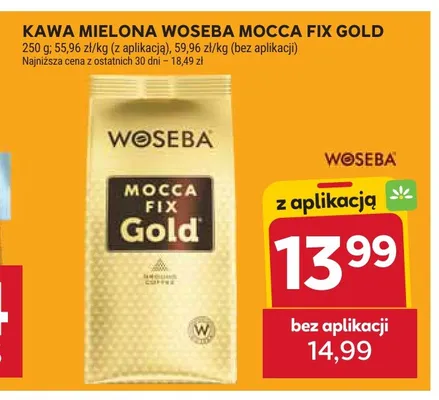 Kawa mielona Woseba Mocca Fix Gold promocja w Stokrotka