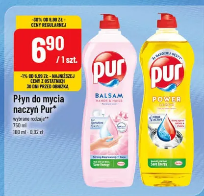 Płyn do mycia naczyń Pur promocja w POLOmarket