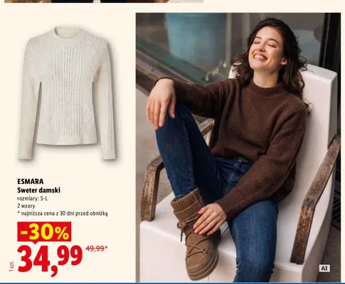 Sweter damski Esmara promocja w Lidl