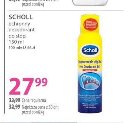 Ochronny dezodorant do stóp Scholl promocja w Hebe