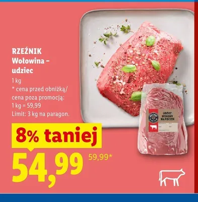 Wołowina udziec Rzeźnik promocja w Lidl
