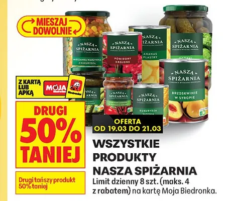 Produkty Nasza Spizarnia promocja w Biedronka