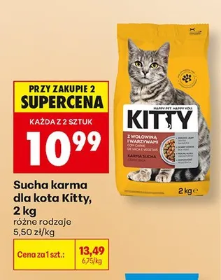 Sucha karma dla kota Kitty promocja w Biedronka