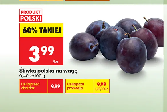 Śliwki polskie promocja w Biedronka