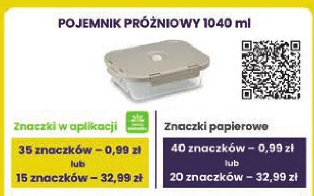 Pojemnik próżniowy WD Lifestyle 1040ml promocja w Stokrotka