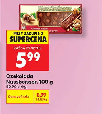 Czekolada Nussbeisser promocja w Biedronka
