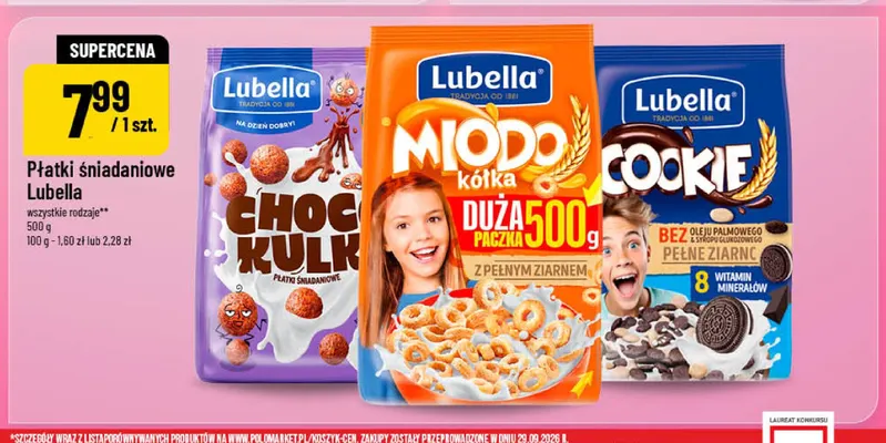 Płatki śniadaniowe Cookie Lubella promocja w POLOmarket