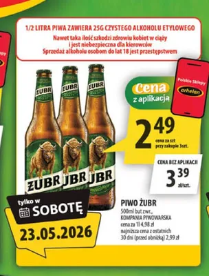 Piwo Żubr promocja w Arhelan