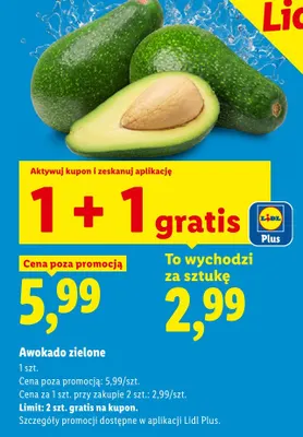 Awokado zielone promocja w Lidl