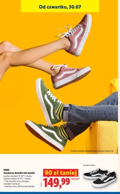 Sneakersy damskie Vans promocja w Lidl