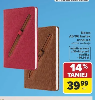 Notes A5 96 kartek Jodełka promocja w Carrefour