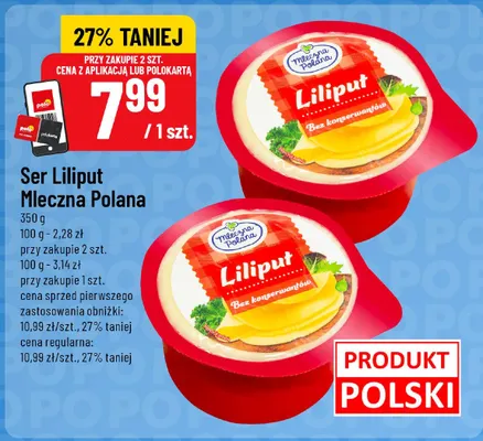 Ser Liliput Mleczna Polana promocja w POLOmarket