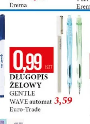 Długopis żelowy Gentle Wave automat Euro-Trade promocja w Leclerc