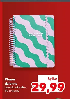 Planer dzienny twarda okładka 80 arkuszy promocja w Kaufland