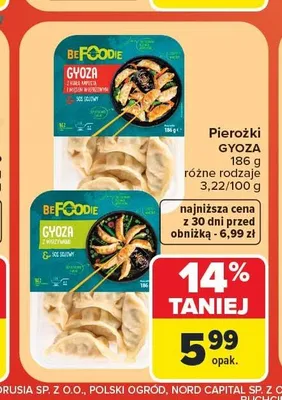 Pierożki Gyoza z białą kapustą i mięsem wieprzowym BeFoodie promocja w Carrefour Market