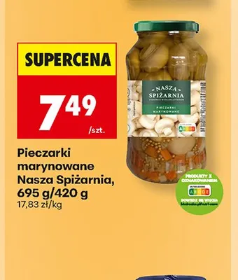 Pieczarki marynowane Nasza Spiżarnia promocja w Biedronka