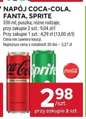 Napój Coca-Cola, Fanta, Sprite promocja w Stokrotka