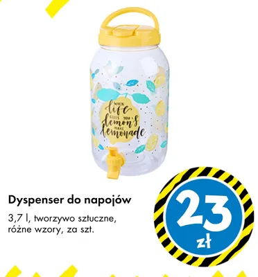 Dyspenser do napojów 3,7 l promocja w Tedi
