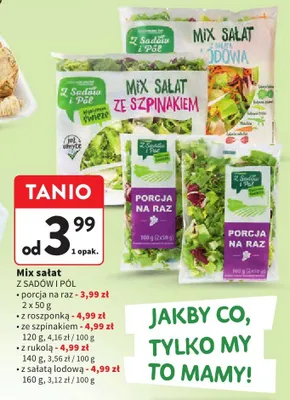 Mix sałat z sałatą lodową Z Sadów i Pól promocja w Intermarche