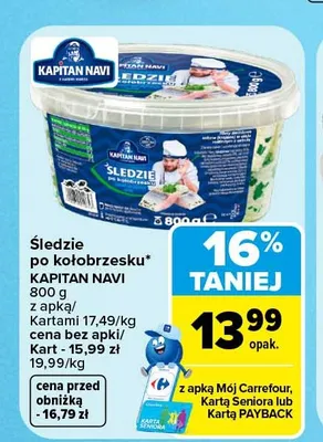 Śledzie po kołobrzesku Kapitan Navi promocja w Carrefour