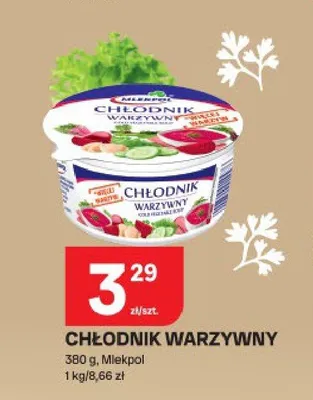 Chłodnik warzywny Mlekpol promocja w Chorten